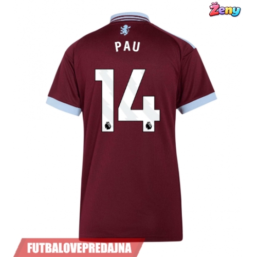 Lacne Ženy Futbalové dres Aston Villa Pau Torres #14 2026-27 Krátky Rukáv - Domáci
